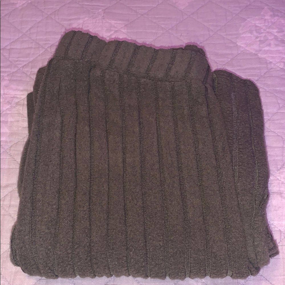 SHEIN Black Pajama Set Ribbed Knit Intimates